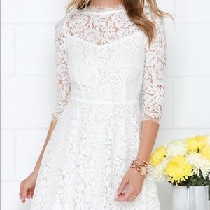 Lulu’s Lace On By Ivory Lace Dress